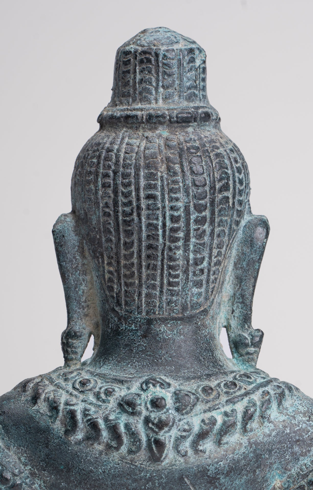 Antique Khmer Style Bronze Angkor Wat Style Lokeshvara Statue - 19cm/8"