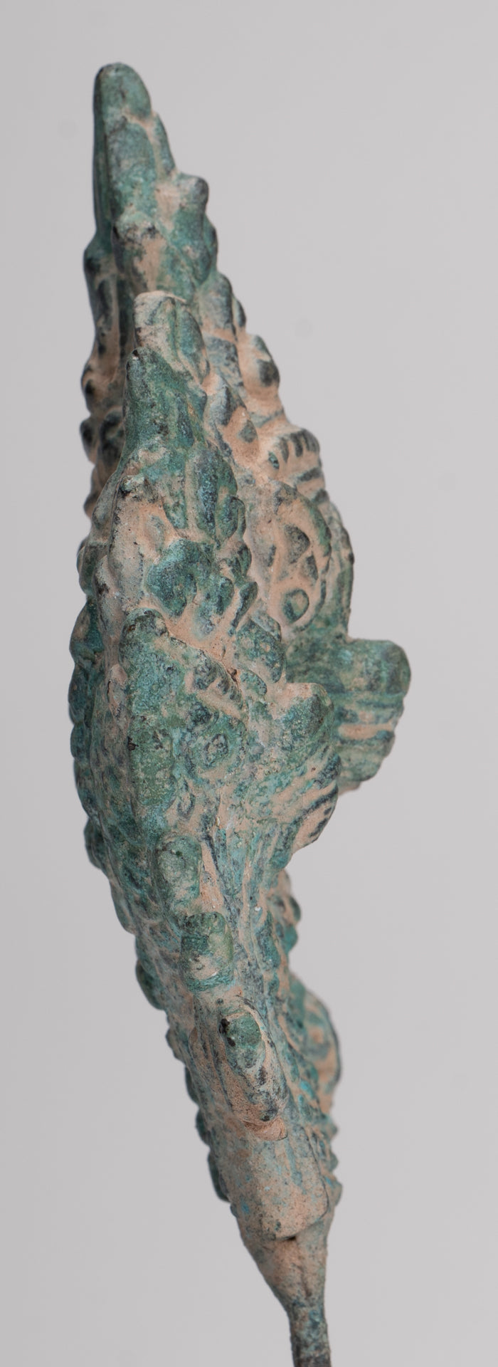 Naga Statue - Antique Khmer Style Bronze Protective Naga, Snake or Serpent Statue - 15.5cm/6"