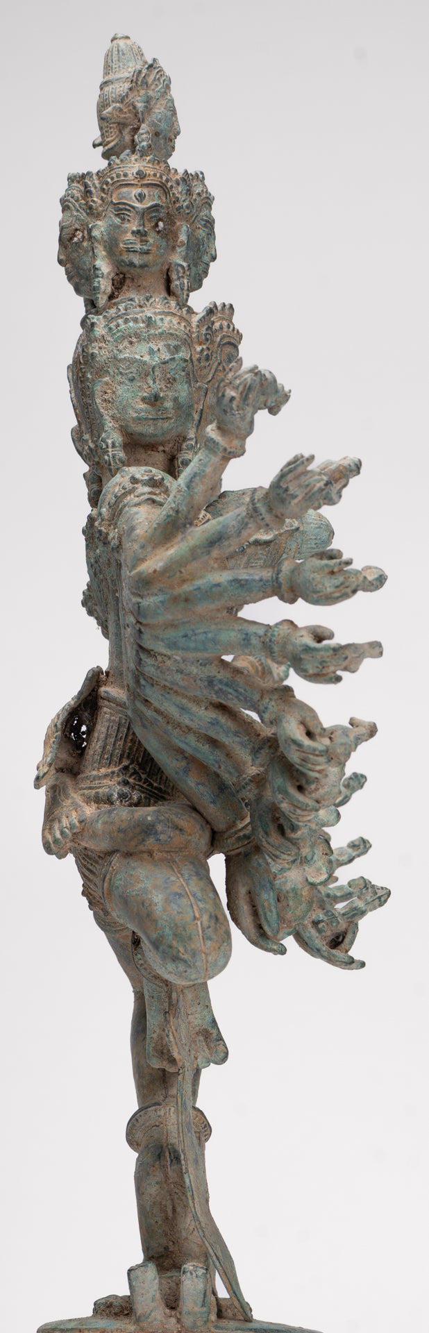 Antique Khmer Style Standing Bronze Tantric Hevajra & Nairatmya Statue - 48cm/19" Tall