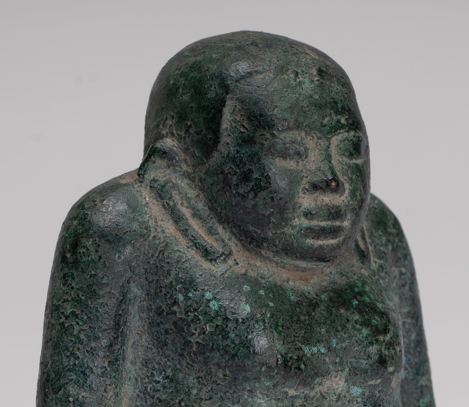 Seated Monk Statue - Antique Thai Style Bronze Phra Sangkachai Monk Statue - 11cm/4"