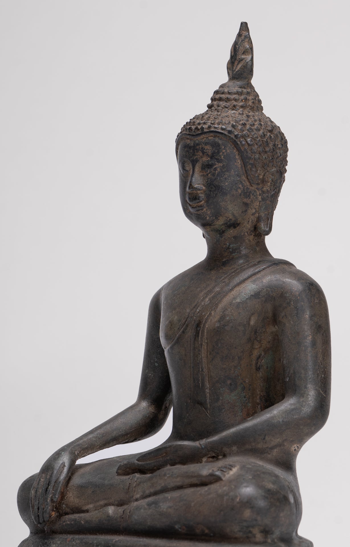 Buddha Statue - Antique Sukhothai Style Thai Enlightenment Buddha Statue - 22cm/9"
