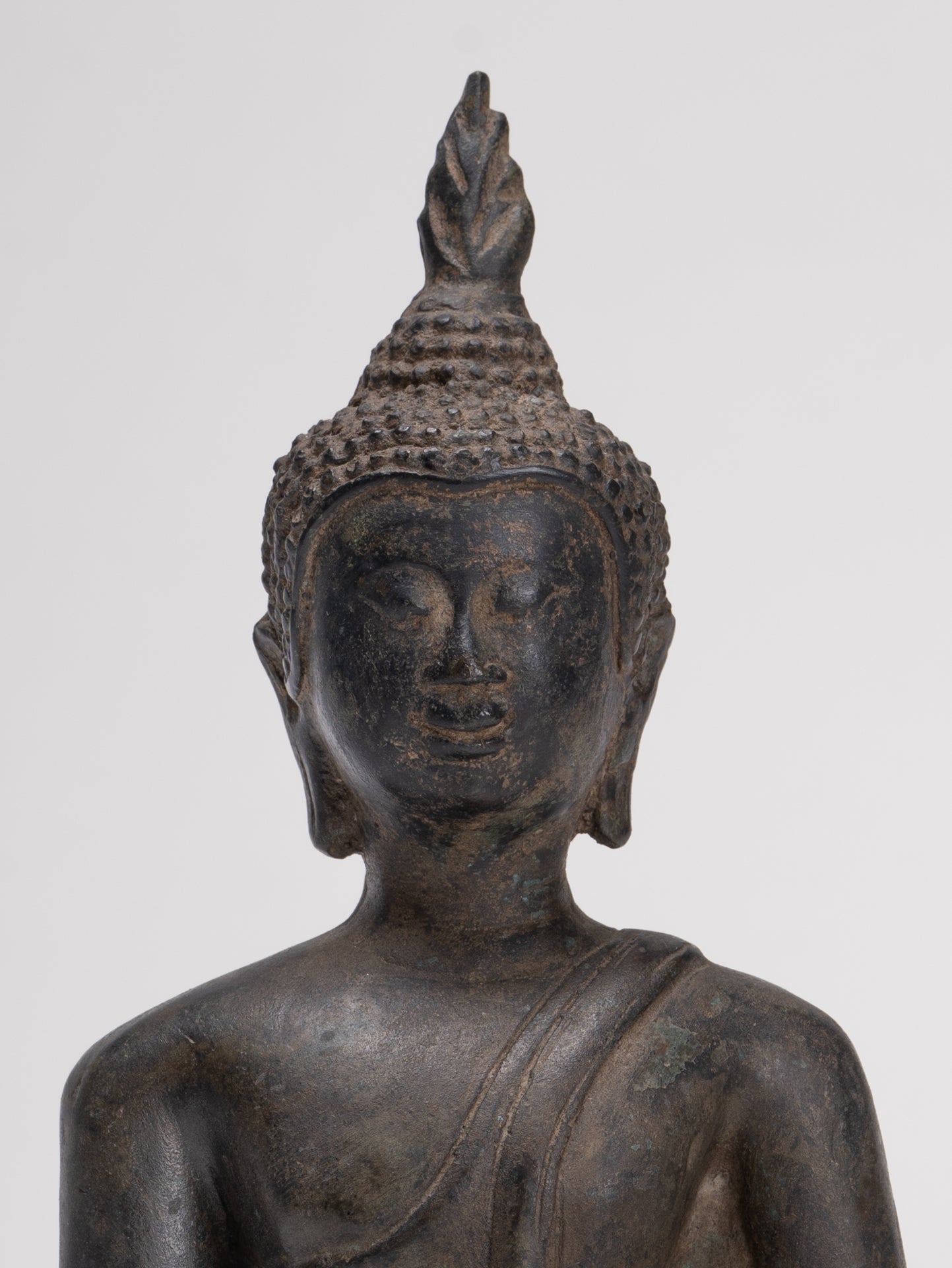Buddha Statue - Antique Sukhothai Style Thai Enlightenment Buddha Statue - 22cm/9"