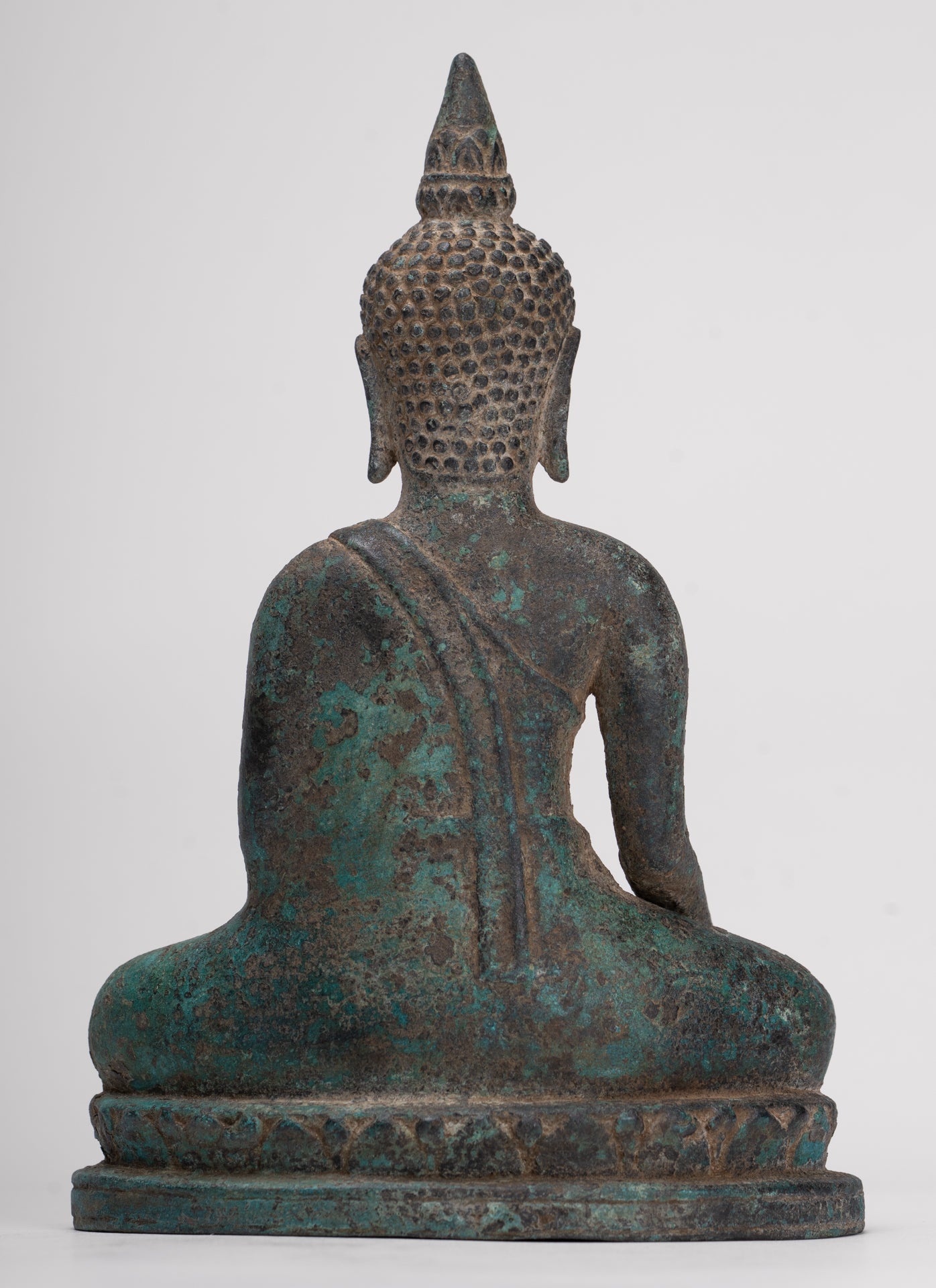 Buddha Statue - Antique Khmer Style Bronze Enlightenment Phnom Da Buddha Statue - 20cm/8"