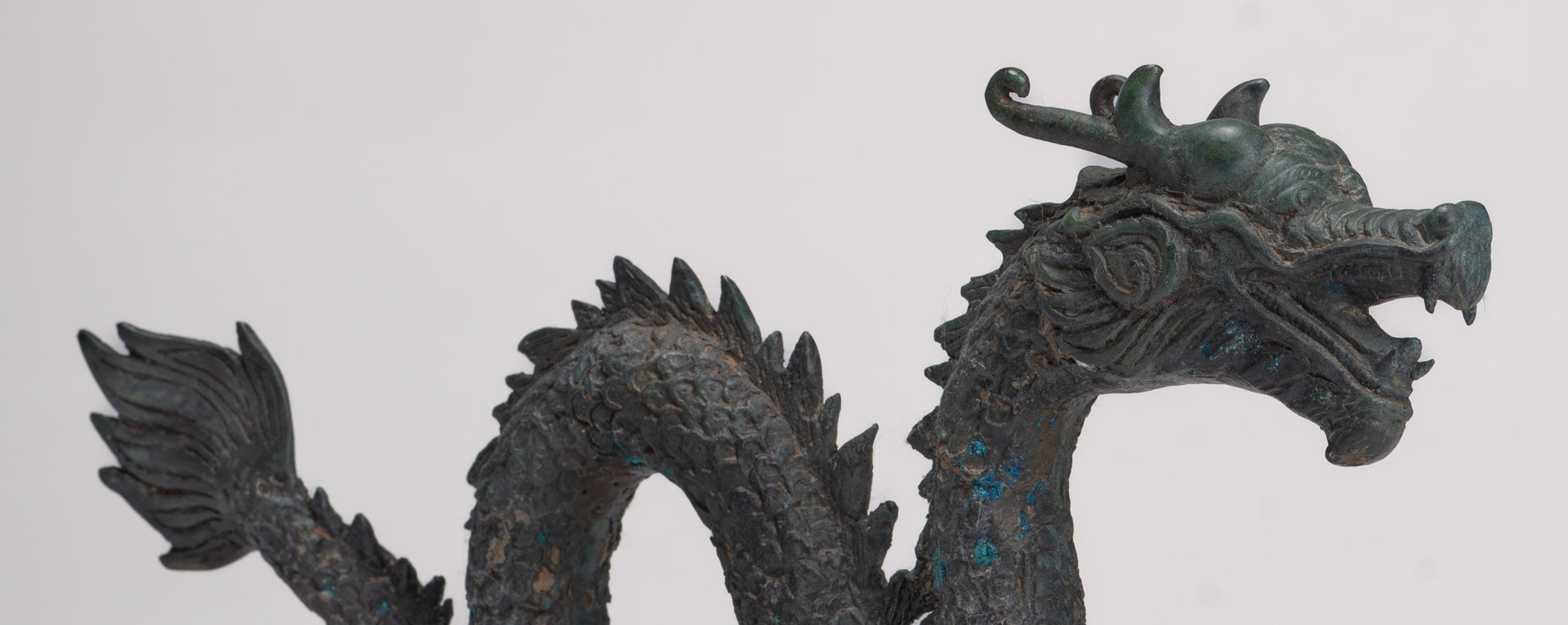 Antique Chinese Style Bronze Dragon Statue - 27cm/11"