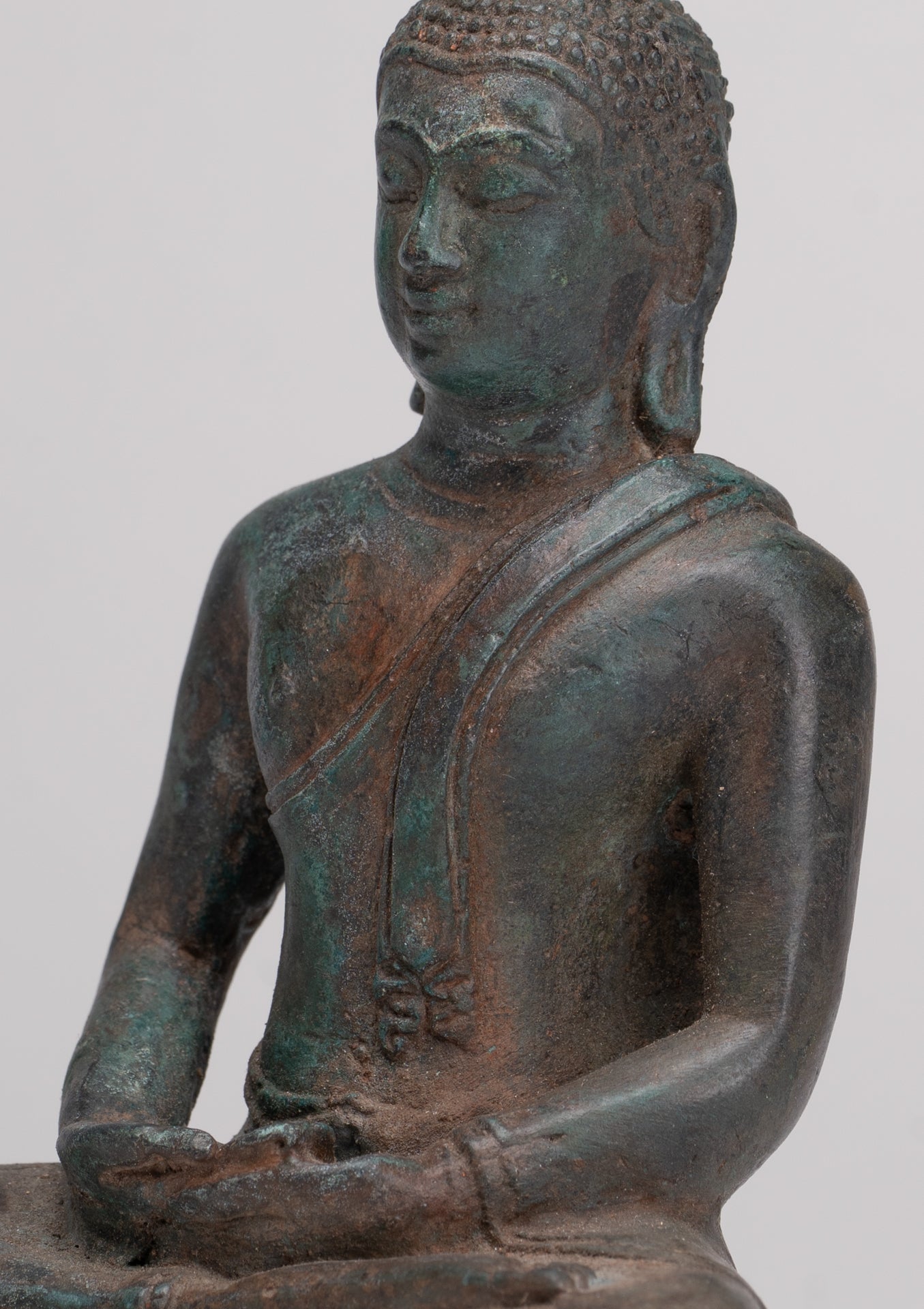 Buddha Statue - Antique Sukhothai Style Thai Meditation Buddha Statue - 15.5cm/6"