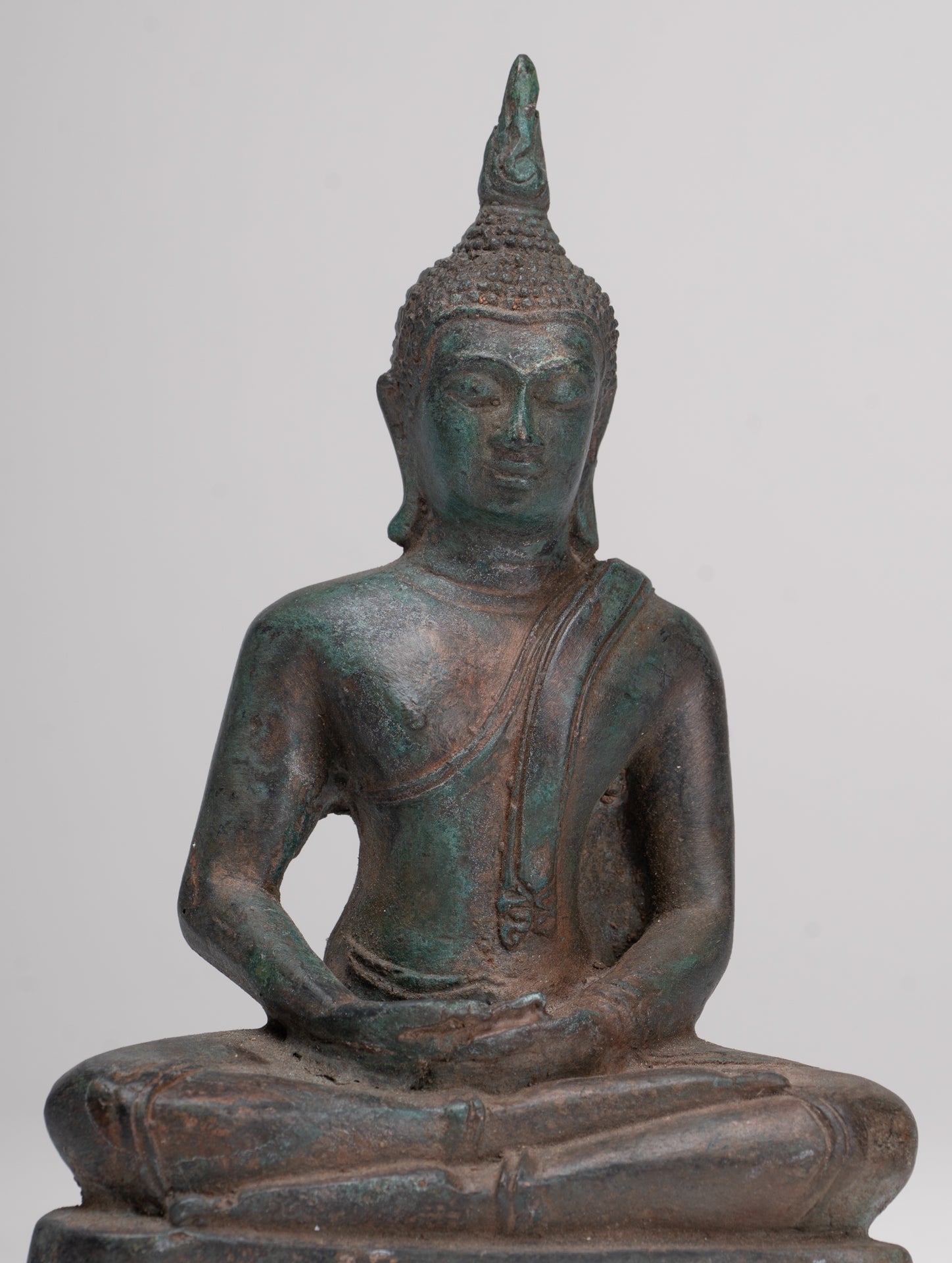 Buddha Statue - Antique Sukhothai Style Thai Meditation Buddha Statue - 15.5cm/6"