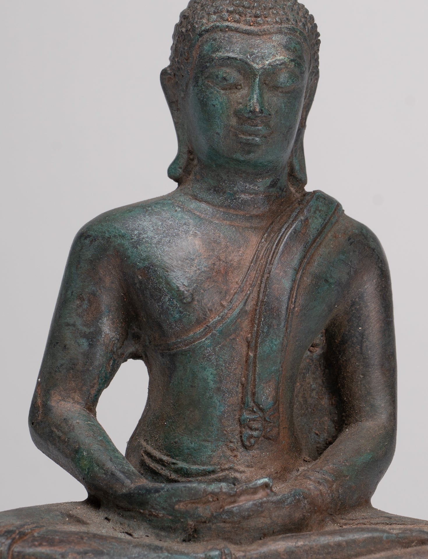 Buddha Statue - Antique Sukhothai Style Thai Meditation Buddha Statue - 15.5cm/6"