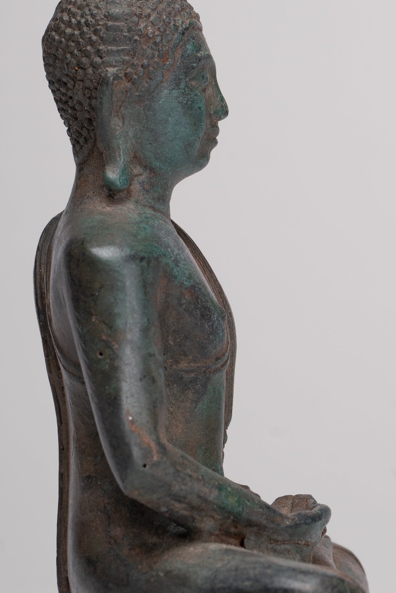 Buddha Statue - Antique Sukhothai Style Thai Meditation Buddha Statue - 15.5cm/6"