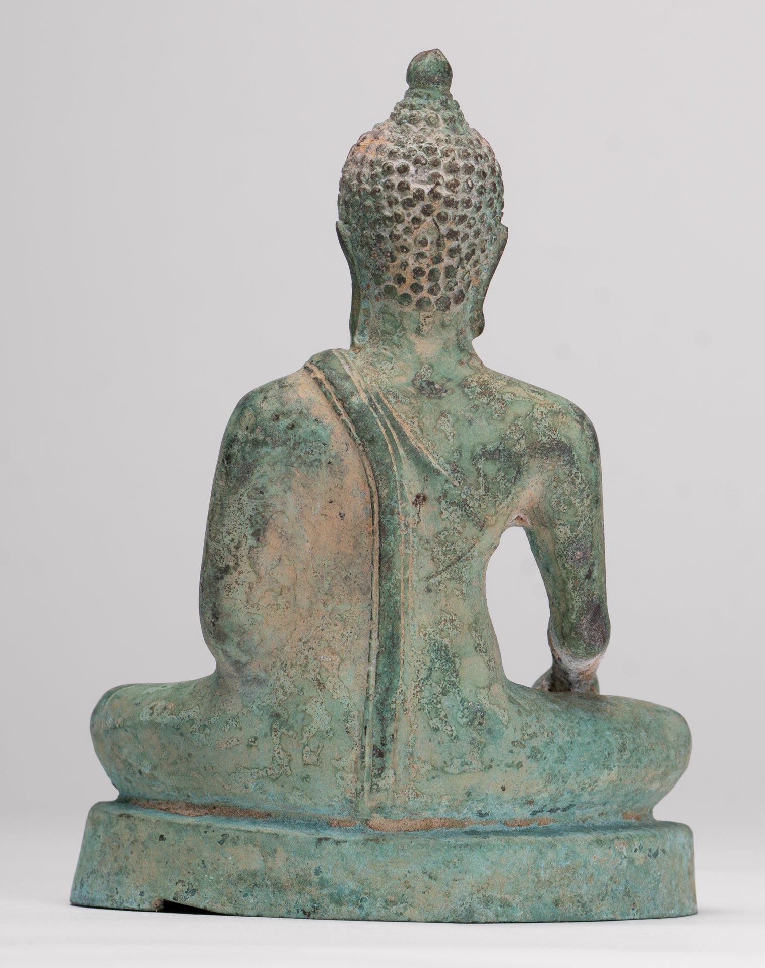 Buddha Statue - Antique Thai Style Bronze Chiang Saen Enlightenment Buddha Statue - 15.5cm/6"