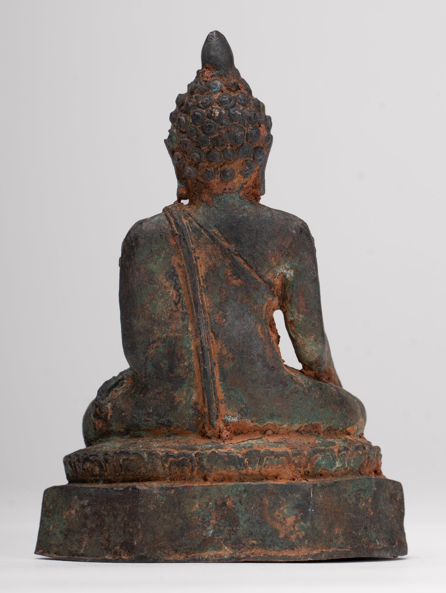 Buddha Statue - Antique Thai Style Bronze Chiang Saen Enlightenment Buddha Statue - 11.5cm/5"
