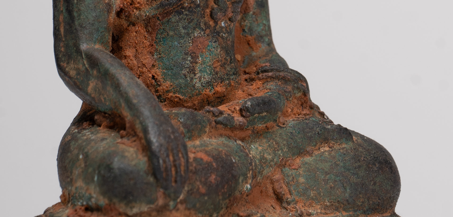 Buddha Statue - Antique Thai Style Bronze Chiang Saen Enlightenment Buddha Statue - 11.5cm/5"