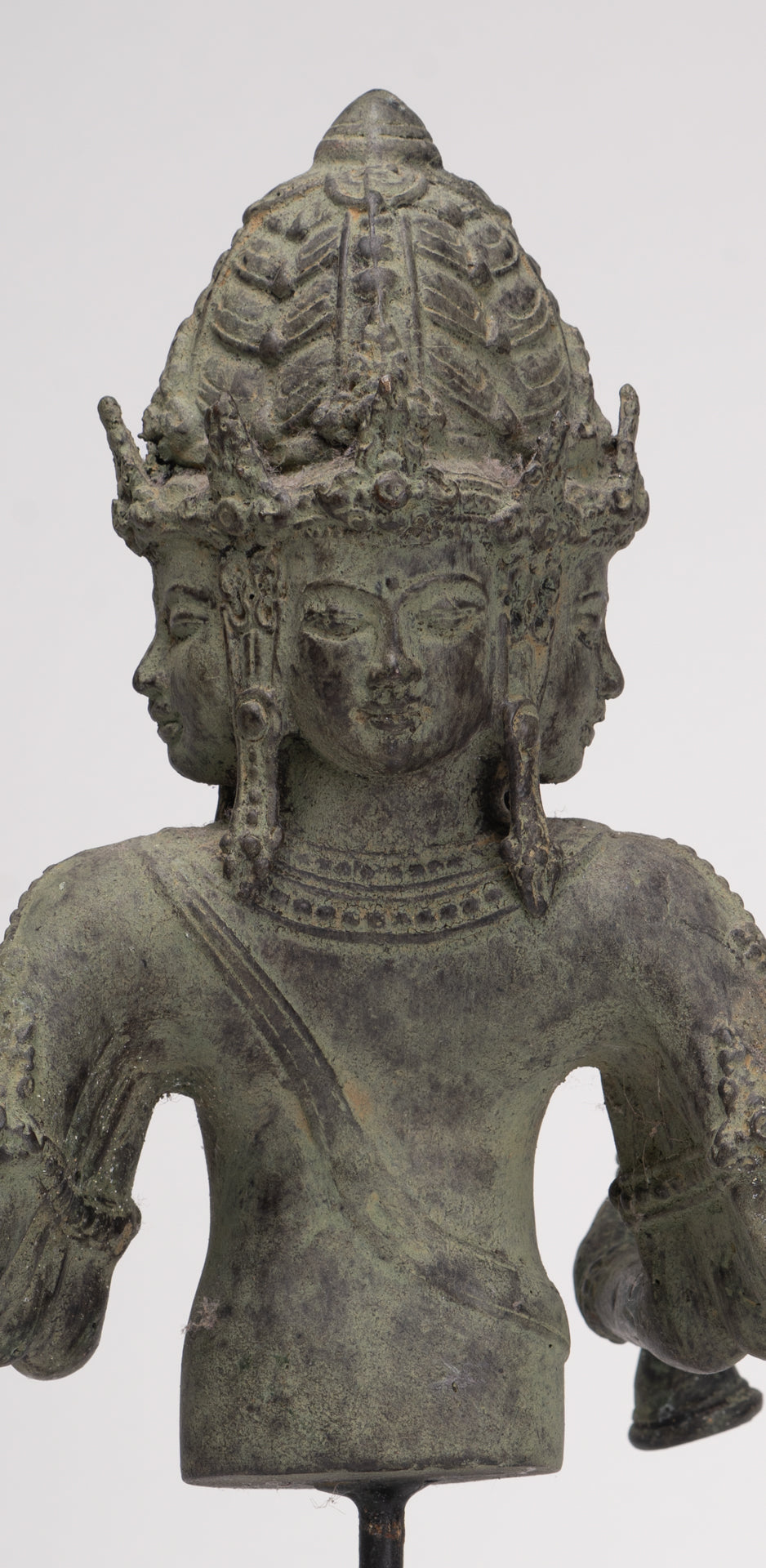 Brahma-Statue – Antik-Brahma aus Bronze im indonesischen Stil – Schöpfung eines Hindu-Gottes – 36 cm
