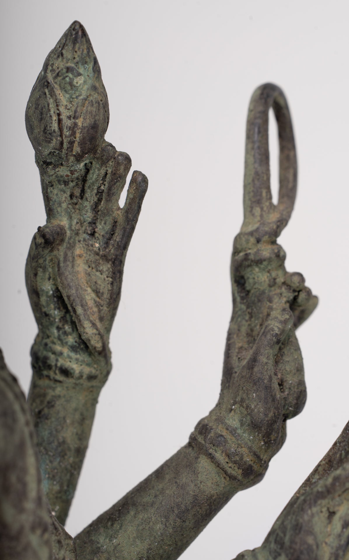 Brahma Statue - Antique Indonesian Style Bronze Brahma - Hindu God Creation - 36cm/14"