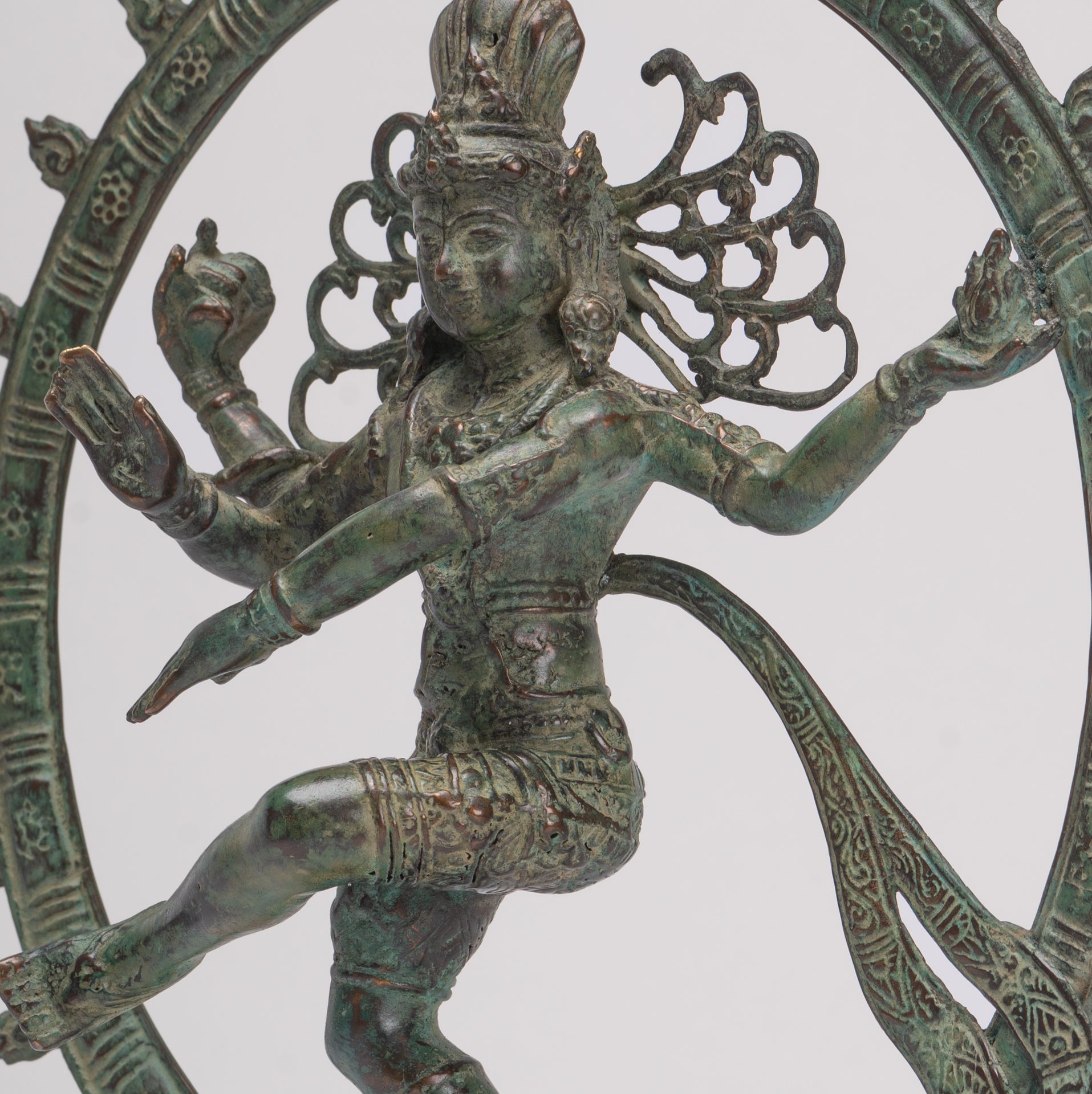 Antique Javanese Style Bronze Dancing Shiva statue as Lord Nataraja - 35cm(14") Tall
