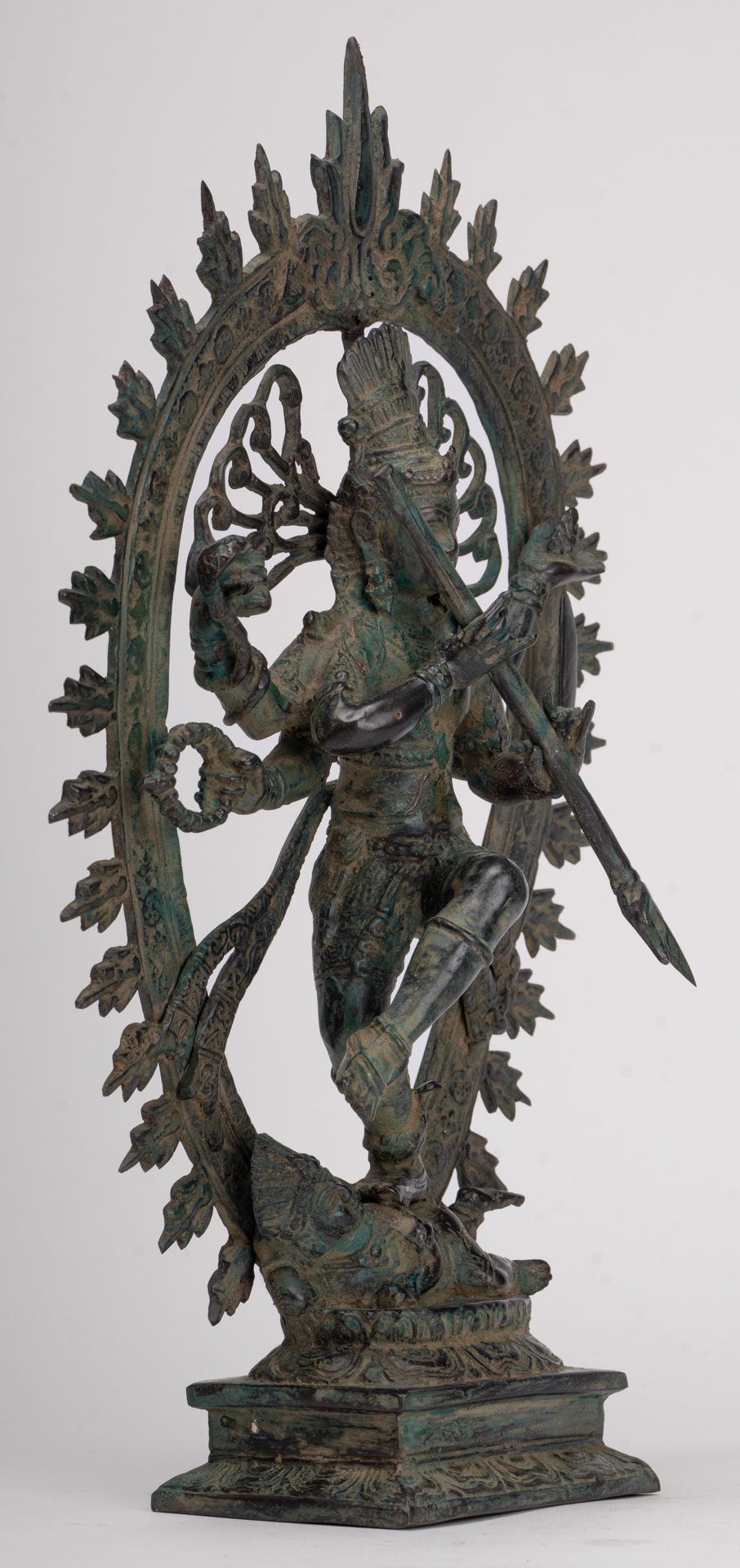 Antique Javanese Style Bronze Dancing Shiva statue as Lord Nataraja - 34.5cm(14") Tall