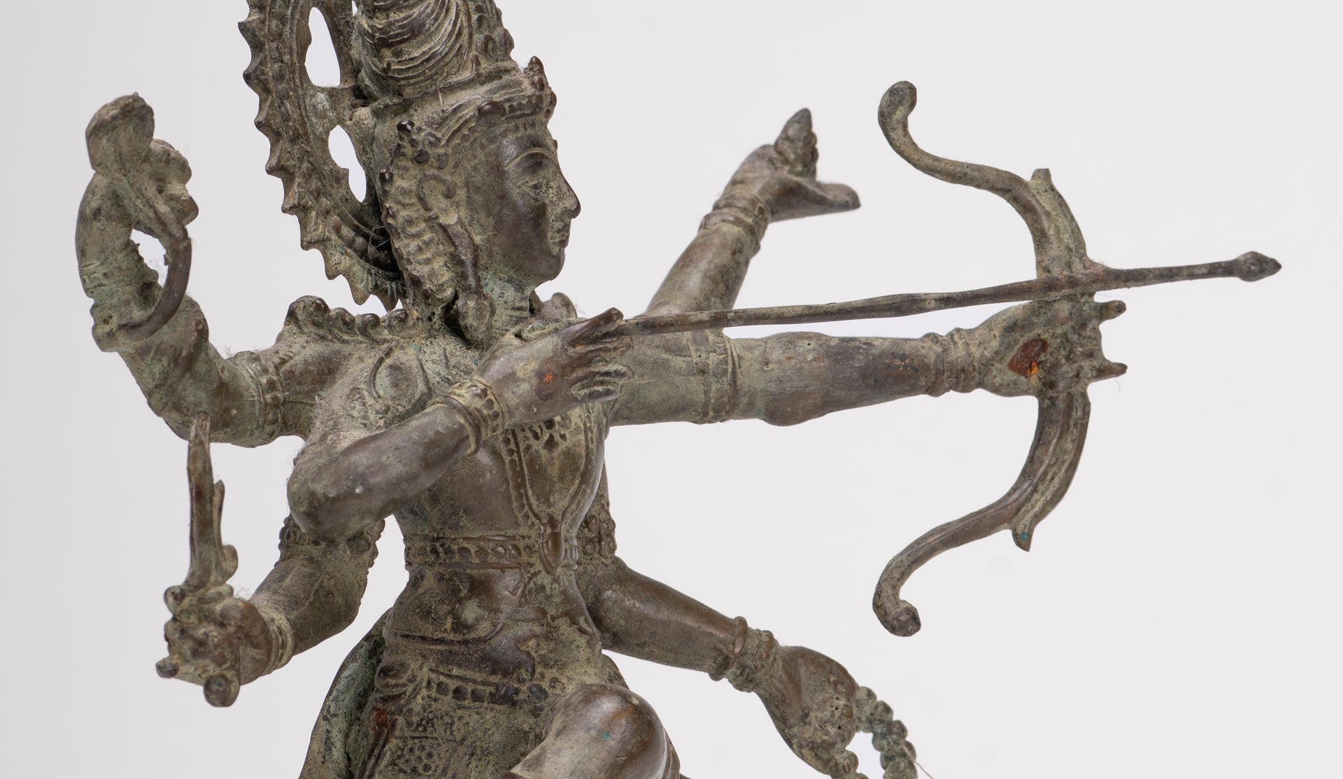Rama Statue - Antique Majapahit Style Bronze Javanese Rama - Avatar of Vishnu - 24cm/10"