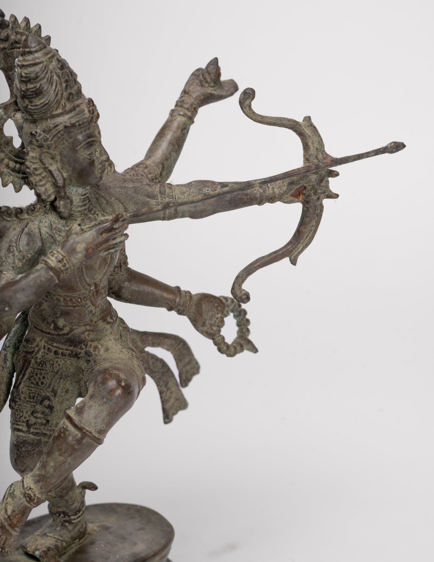 Rama Statue - Antique Majapahit Style Bronze Javanese Rama - Avatar of Vishnu - 24cm/10"