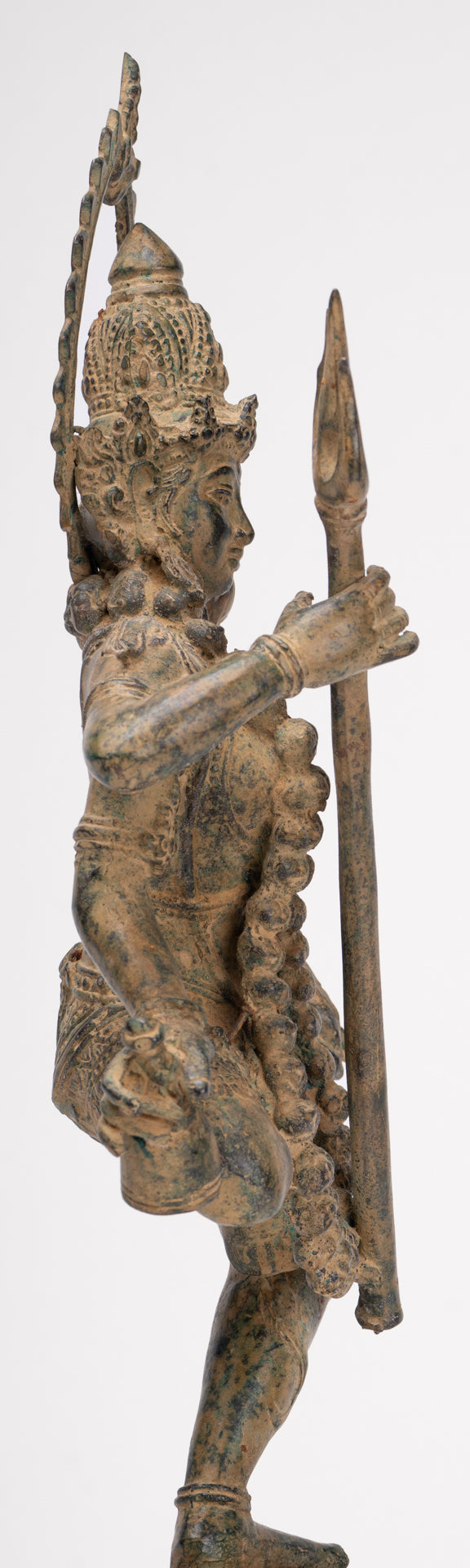 Kali Statue - Antique Java Style Majapahit Standing Bronze Kali or Mahakali Statue - 44cm/18"