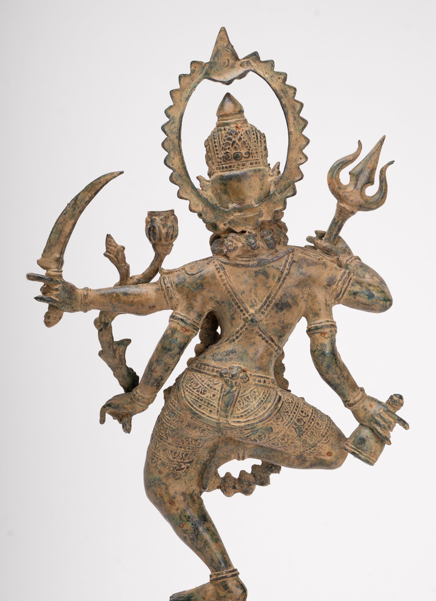 Kali Statue - Antique Java Style Majapahit Standing Bronze Kali or Mahakali Statue - 44cm/18"