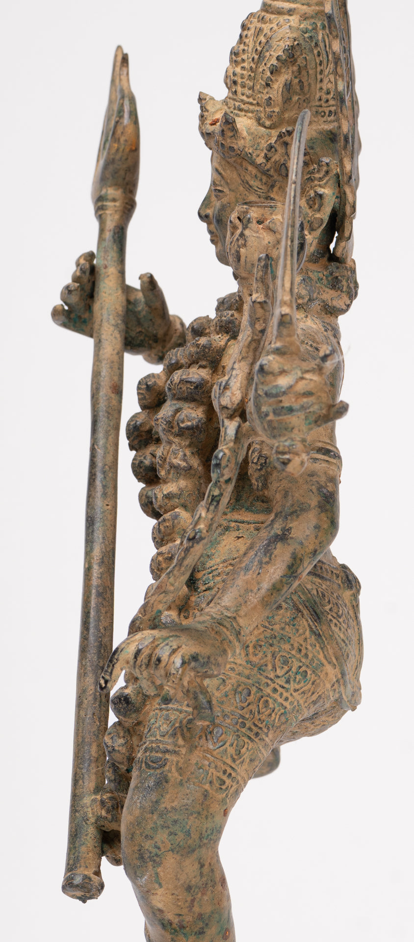Kali Statue - Antique Java Style Majapahit Standing Bronze Kali or Mahakali Statue - 44cm/18"