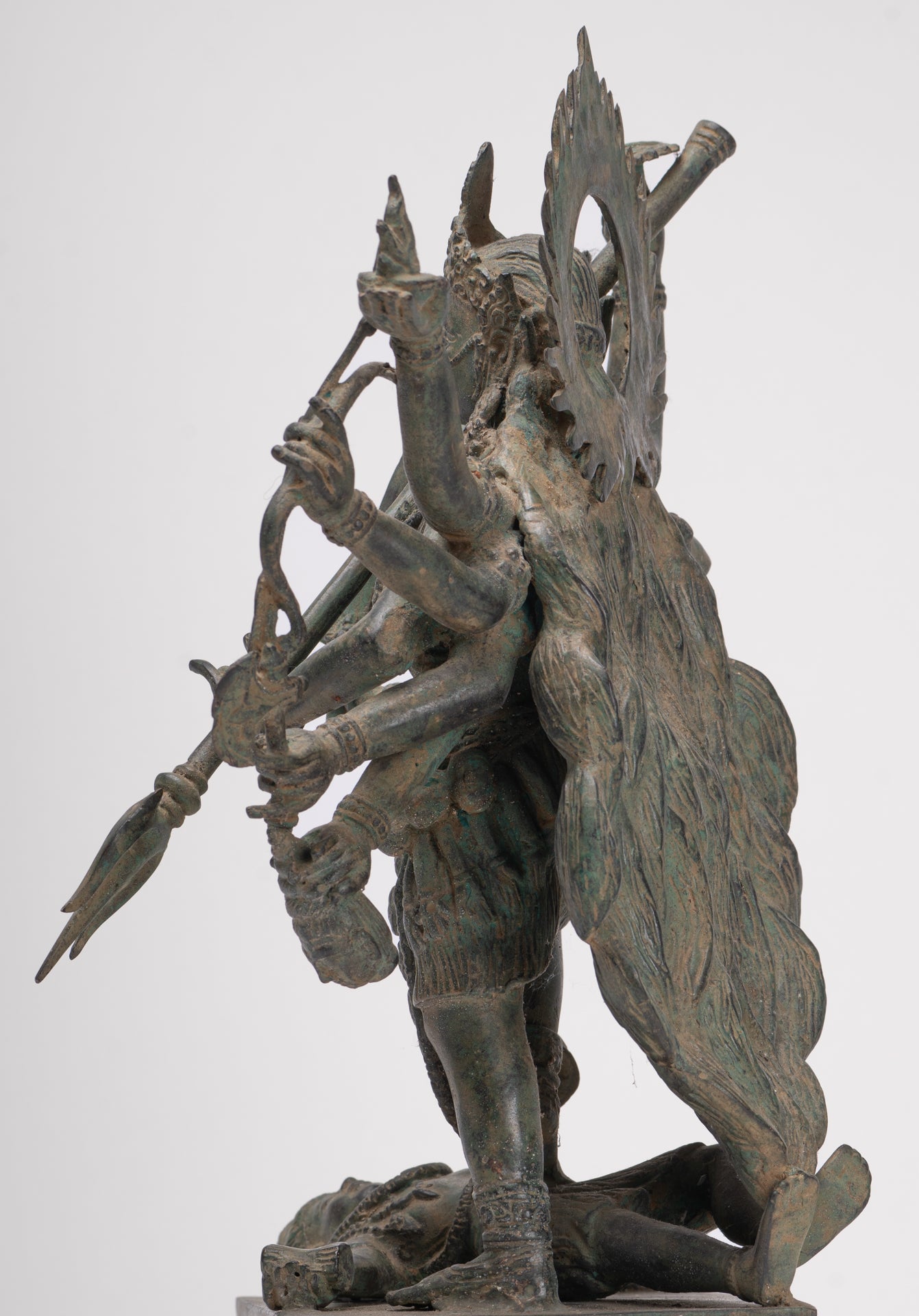 Kali Statue - Antique Java Style Majapahit Standing Bronze Kali or Mahakali Statue - 43cm/17"