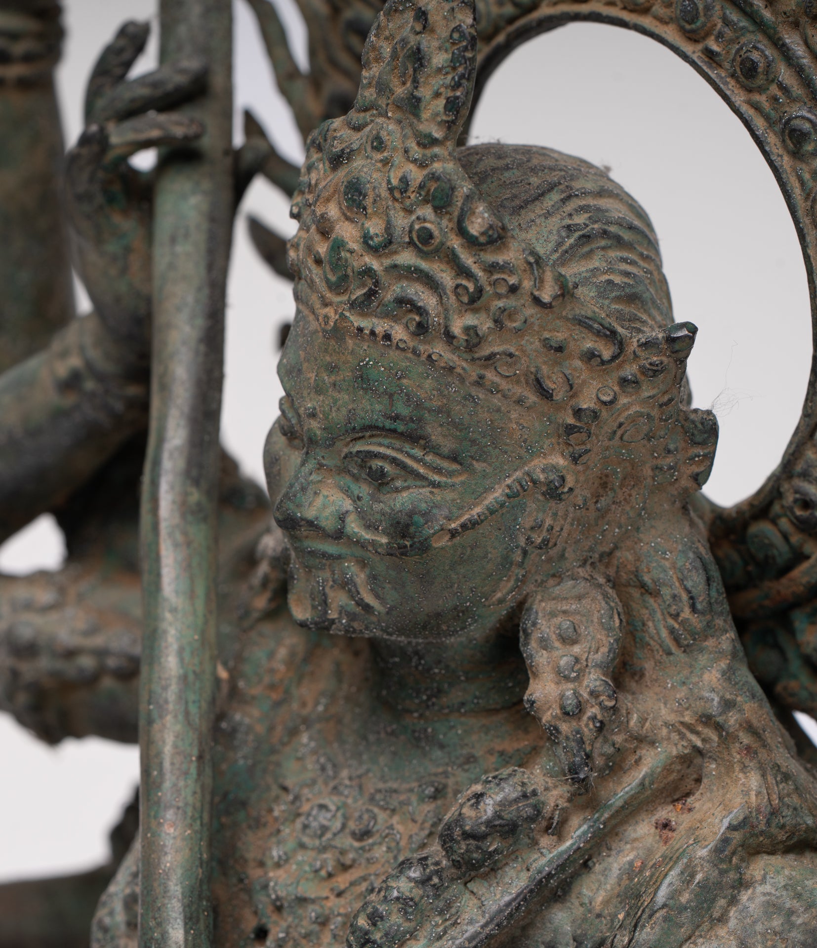 Kali Statue - Antique Java Style Majapahit Standing Bronze Kali or Mahakali Statue - 43cm/17"