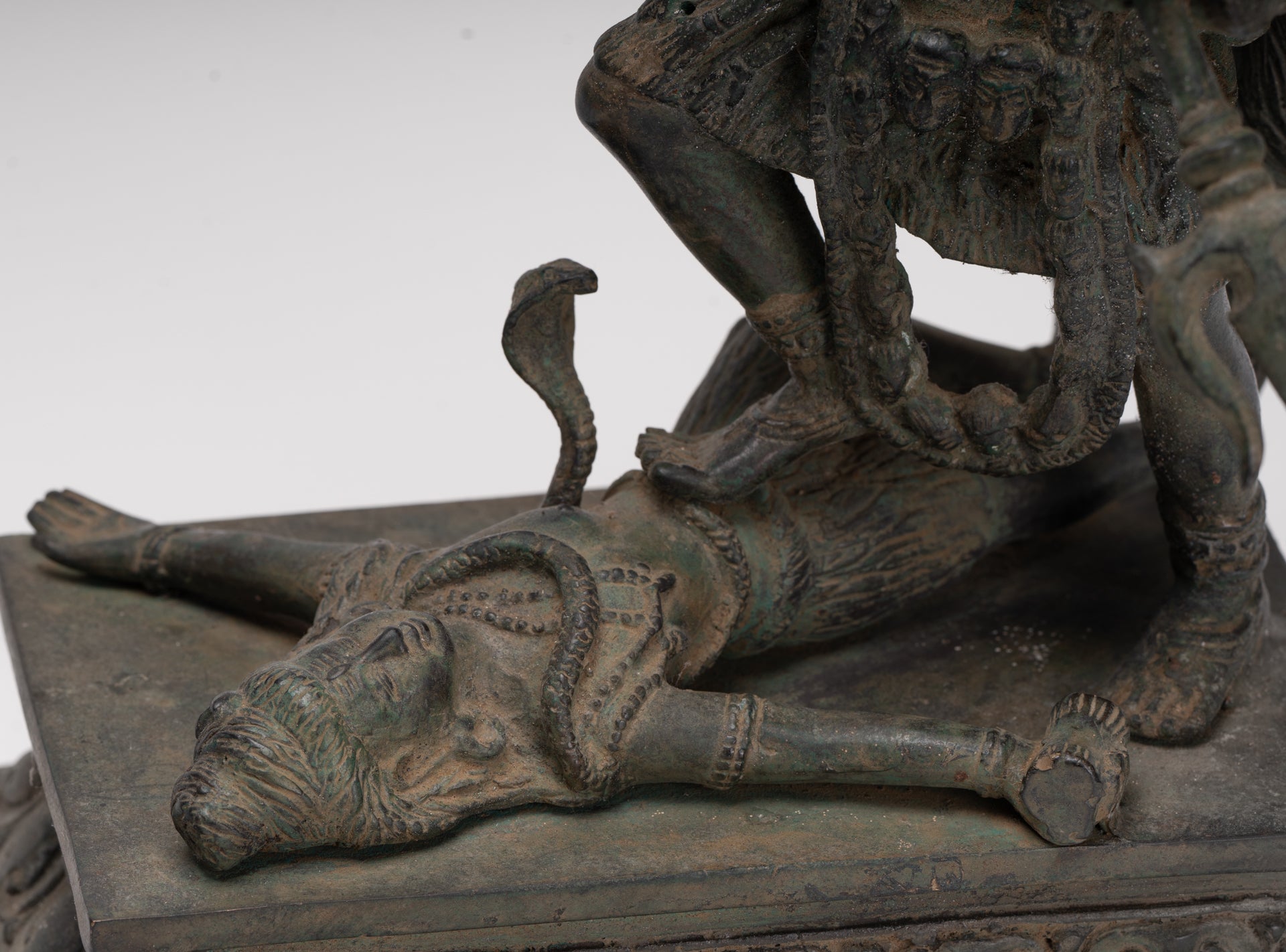 Kali Statue - Antique Java Style Majapahit Standing Bronze Kali or Mahakali Statue - 43cm/17"
