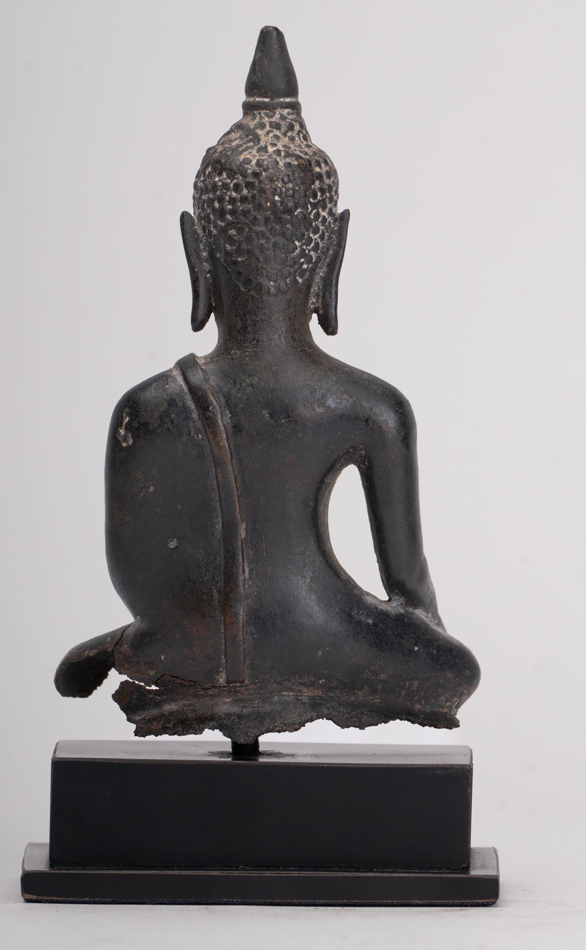 Buddha Statue - Antique Ayutthaya Style Seated Enlightenment Buddha Statue - 15cm/6"