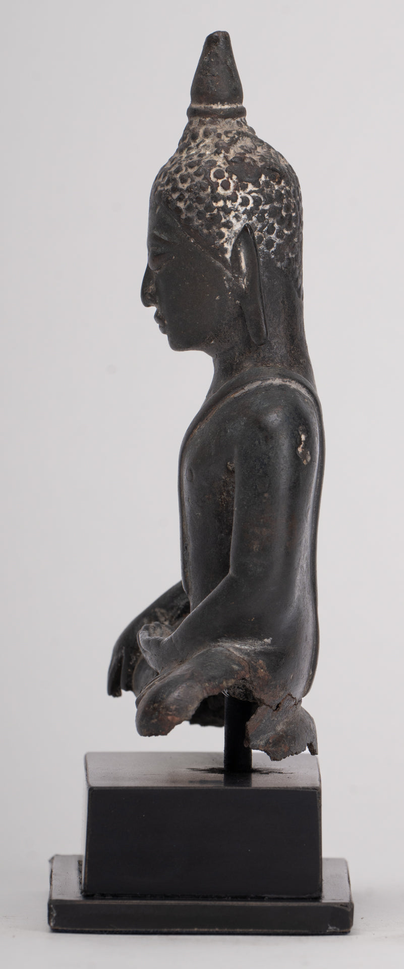 Buddha Statue - Antique Ayutthaya Style Seated Enlightenment Buddha Statue - 15cm/6"