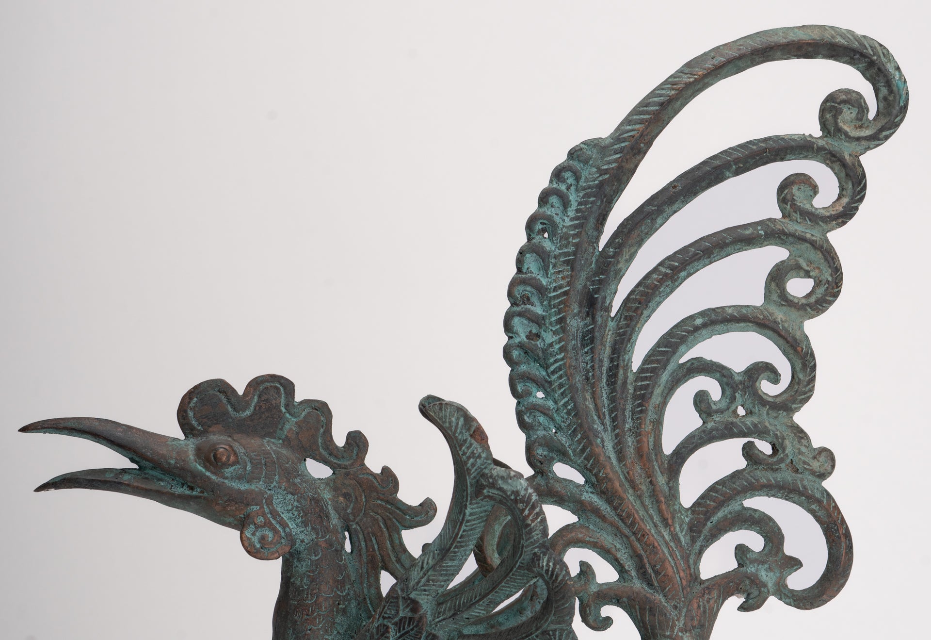 Antique Indonesian Style Bronze Majapahit Garuda Statue - 34cm/14"