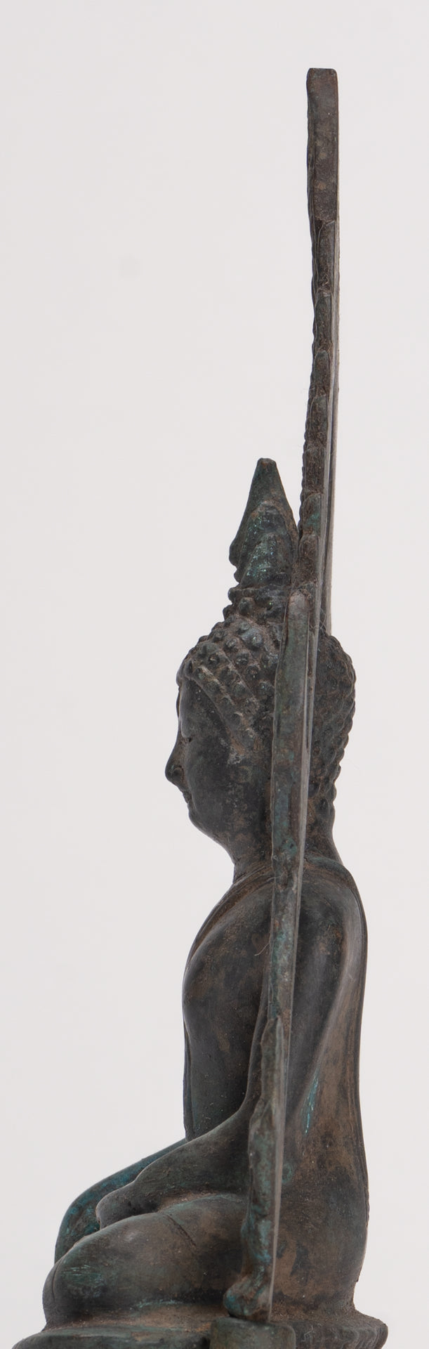 Buddha Statue - Antique Thai Style Bronze Phitsanulok Chinnarat Buddha Statue - 20cm/8"