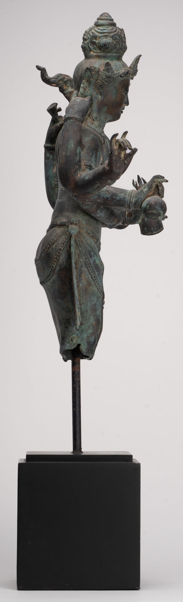 Parvati Statue - Antique Indonesian Style Bronze Javanese Parvati Torso - 72cm/29"