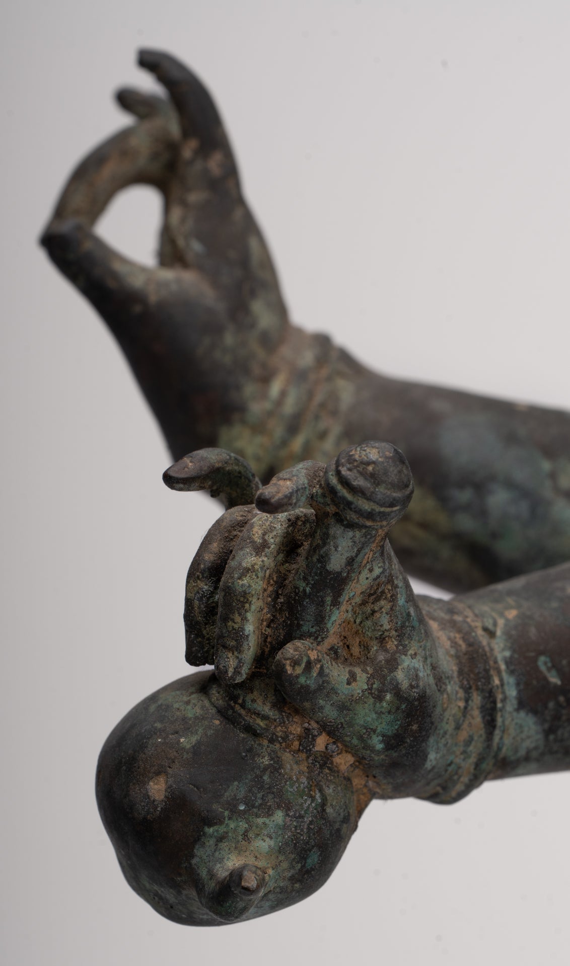 Parvati Statue - Antique Indonesian Style Bronze Javanese Parvati Torso - 72cm/29"