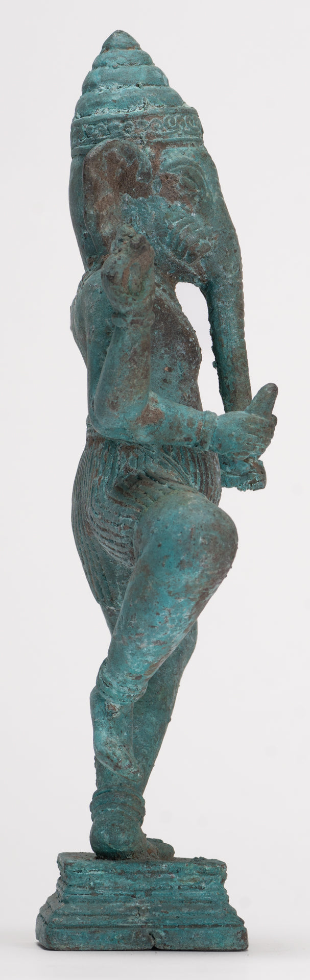 Antique Javanese Style Bronze Dancing Indonesian Nṛtya Gaṇapati Ganesha Statue - 24.5cm/10"
