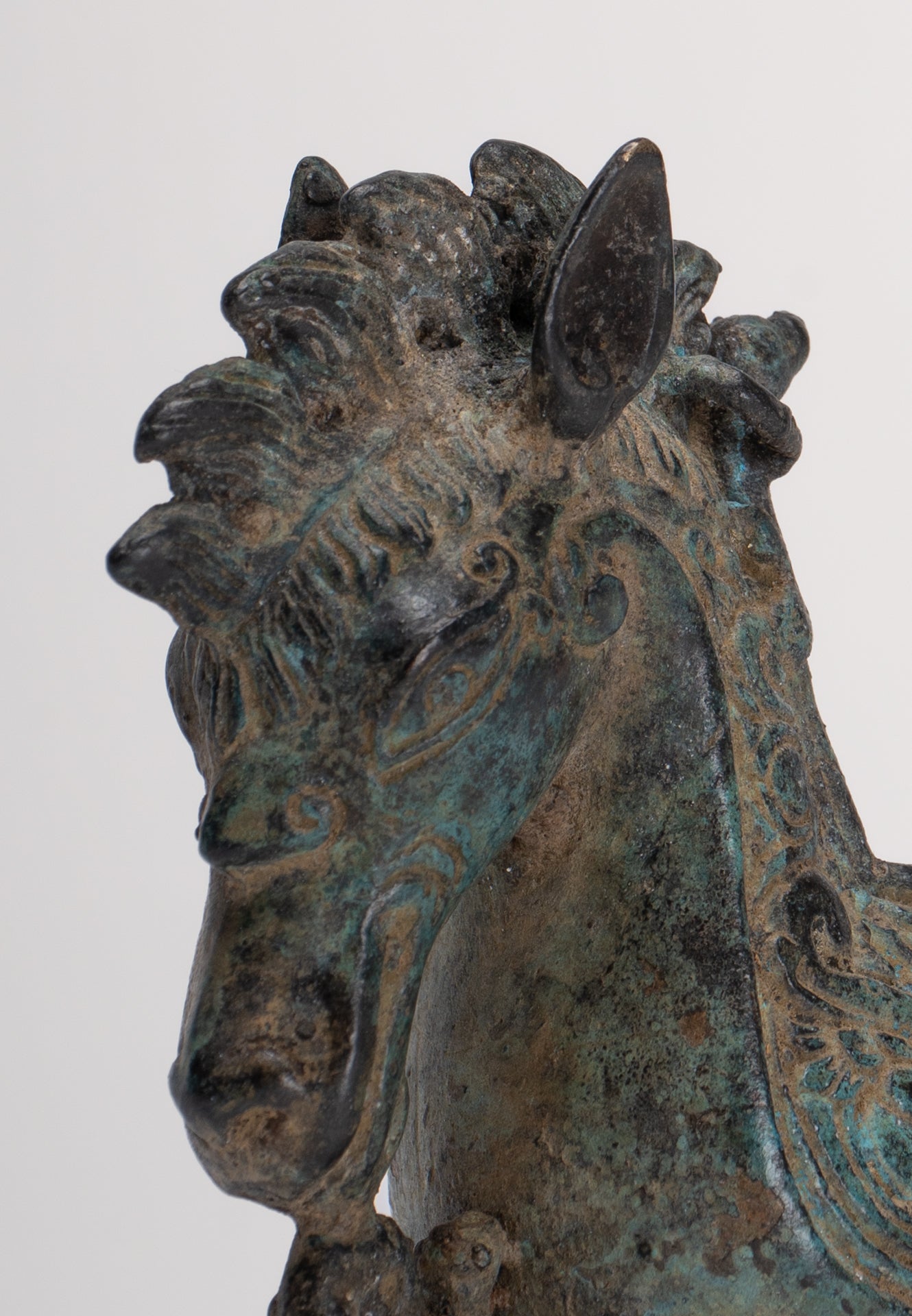 Antique Indonesian Style Bronze Seahorse Censer or Incense Burner and Incense Stick Holder - 10cm/4" Tall