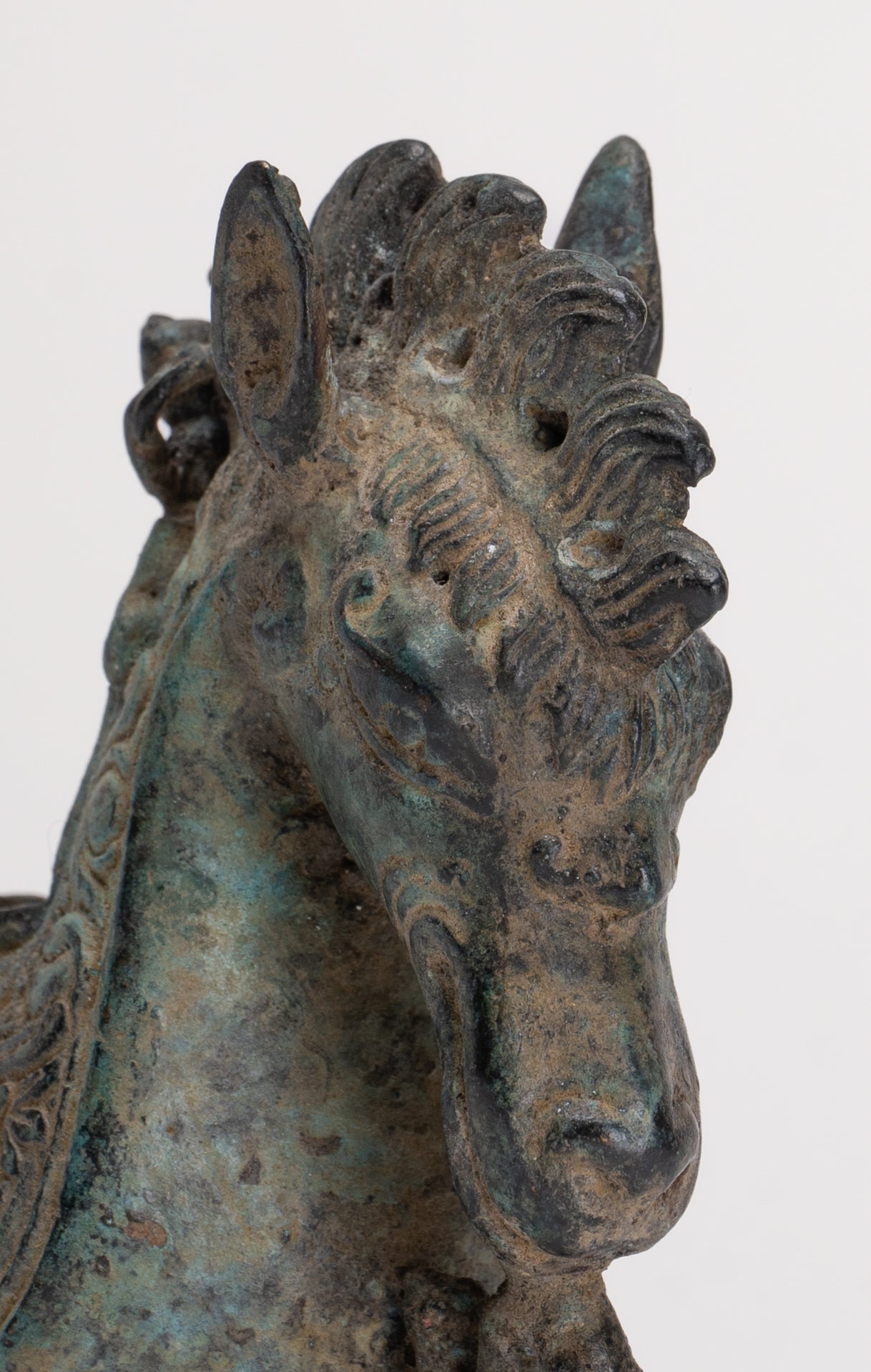 Antique Indonesian Style Bronze Seahorse Censer or Incense Burner and Incense Stick Holder - 10cm/4" Tall