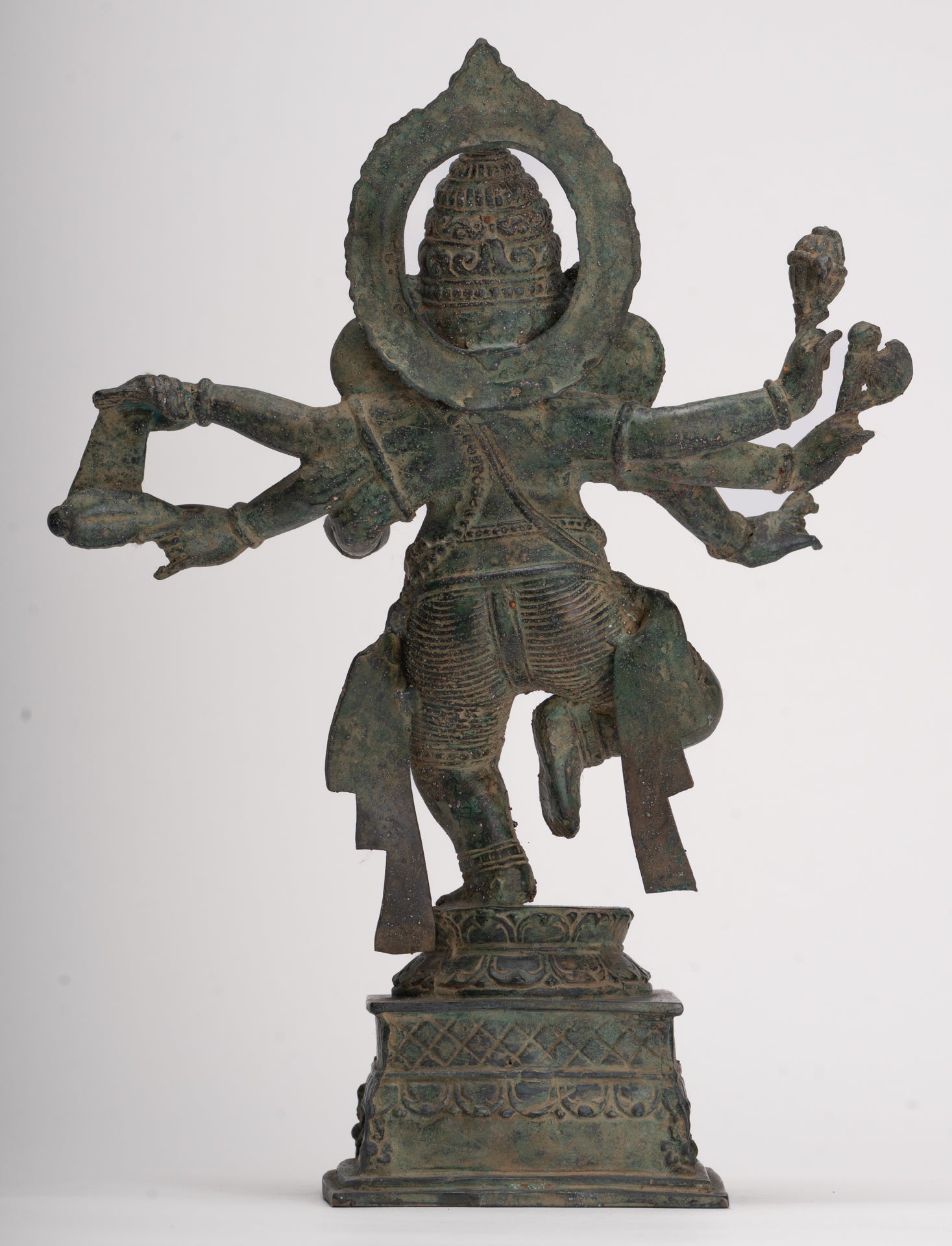 Antique Javanese Style Bronze Dancing Indonesian Ganesha Statue - 32cm/13" 