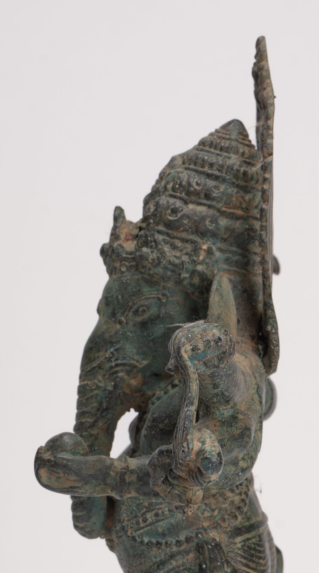 Antique Javanese Style Bronze Dancing Indonesian Ganesha Statue - 32cm/13" 