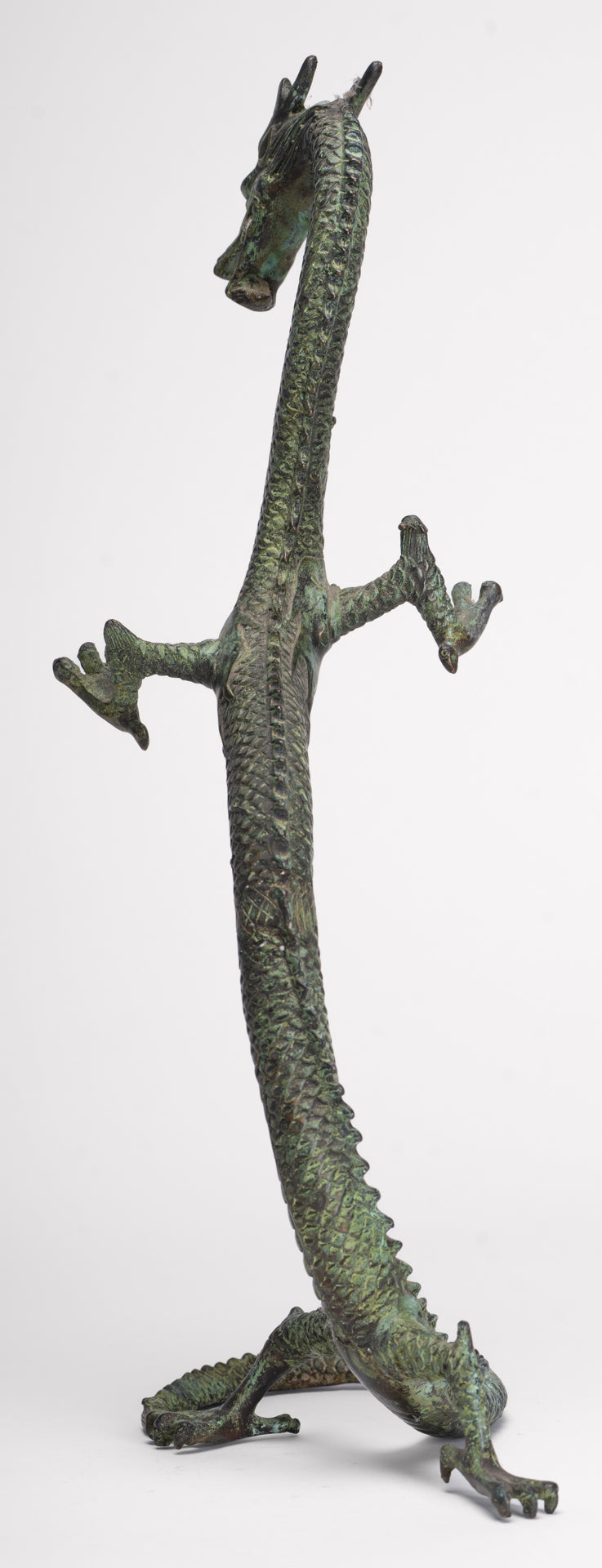 Antique Chinese Style Bronze Dragon Statue - 40cm/16"