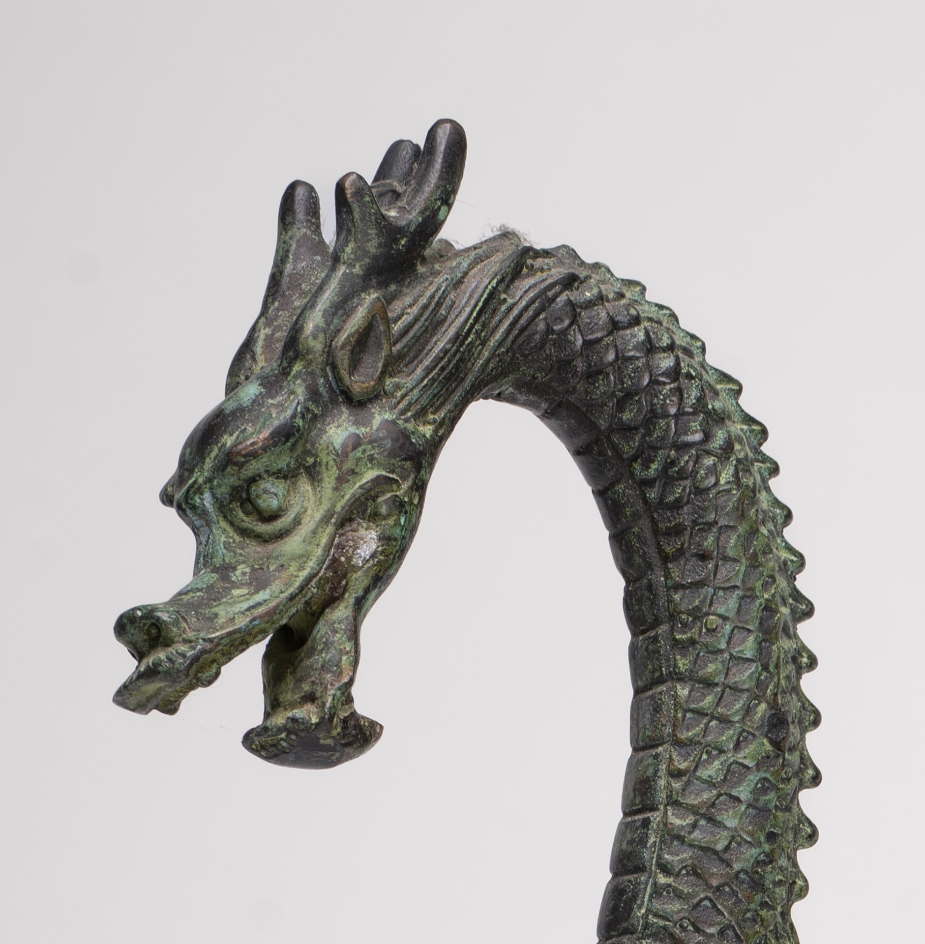 Antique Chinese Style Bronze Dragon Statue - 40cm/16"