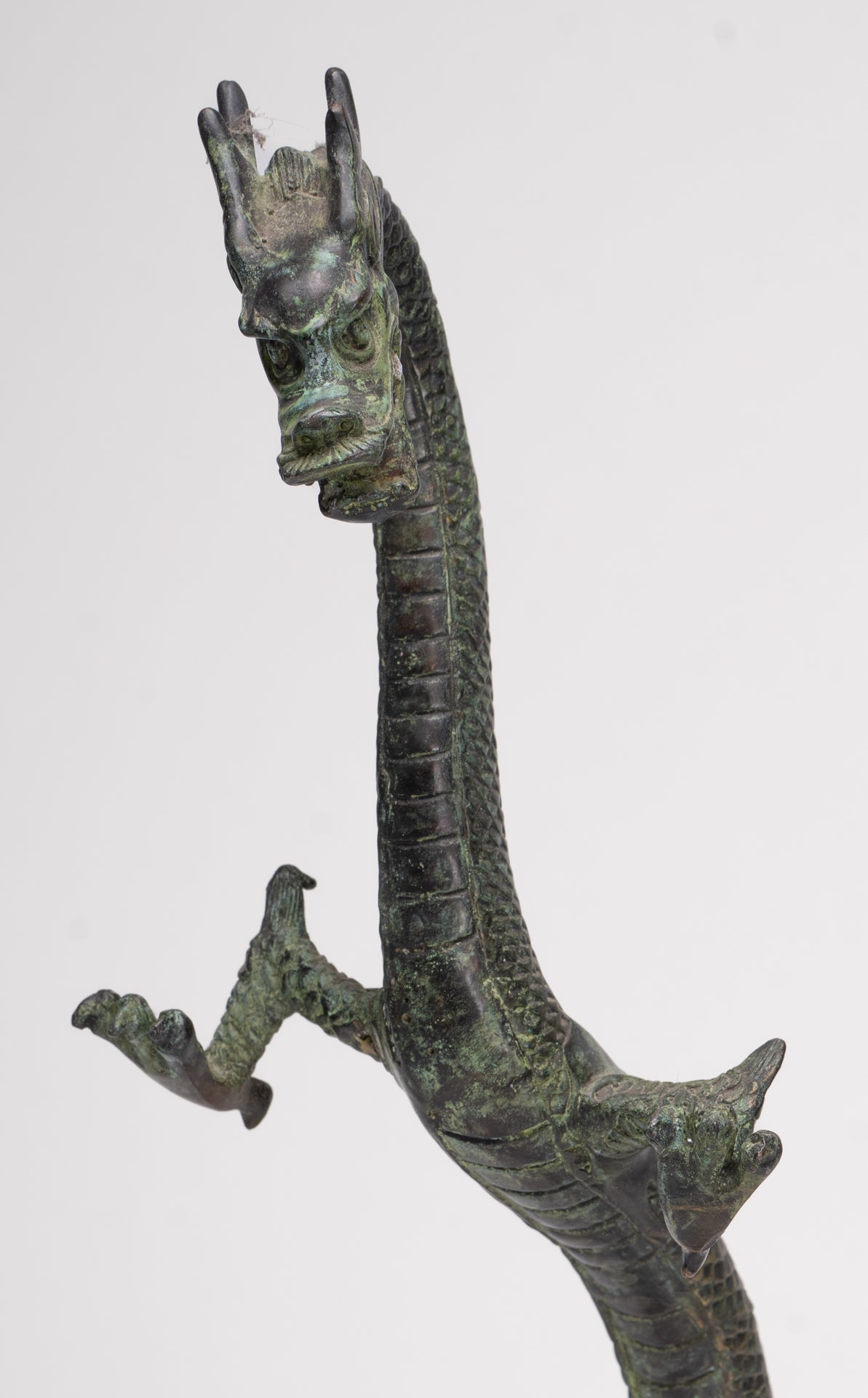 Antique Chinese Style Bronze Dragon Statue - 40cm/16"