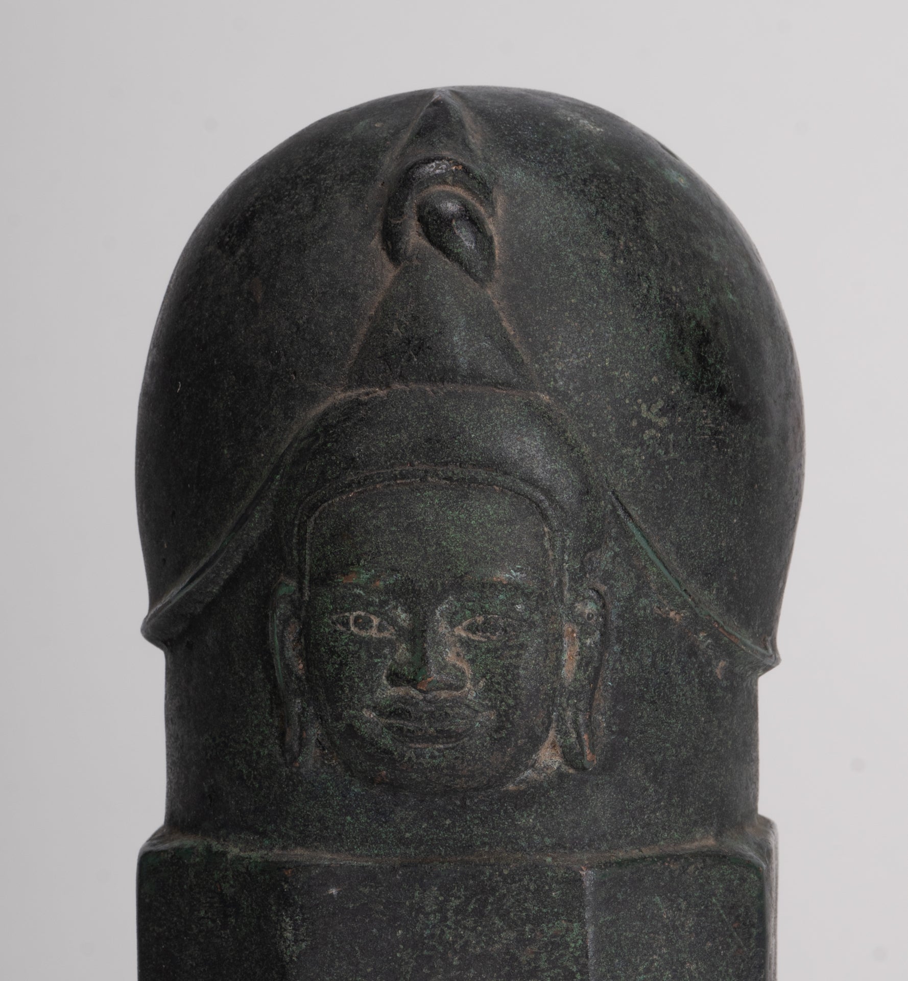 Antique Khmer Style Bronze Shiva Linga / Lingnum - 23cm/9"
