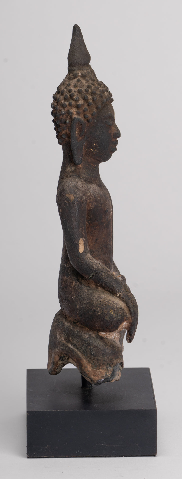 Antique Ayutthaya Style Seated Enlightenment Buddha Statue - 20cm/8"