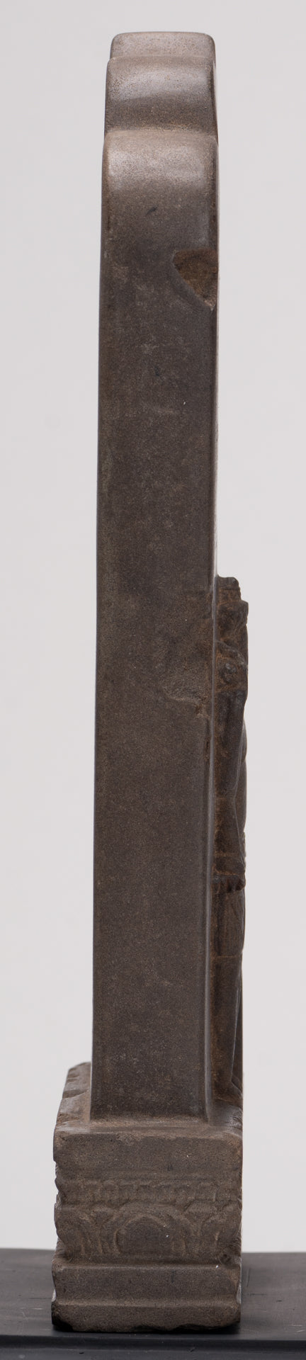 Antique Bayon Style Mounted Stone Stele Vishnu Statue - 42cm/17"