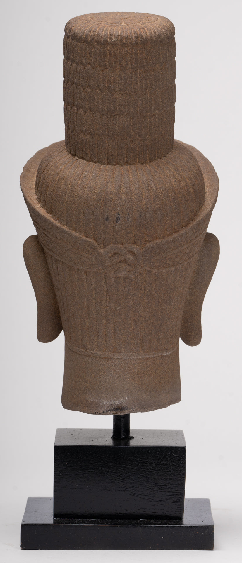 Antique Bakheng Style Khmer Stone Shiva Head Statue - The Destroyer - 35cm/14"