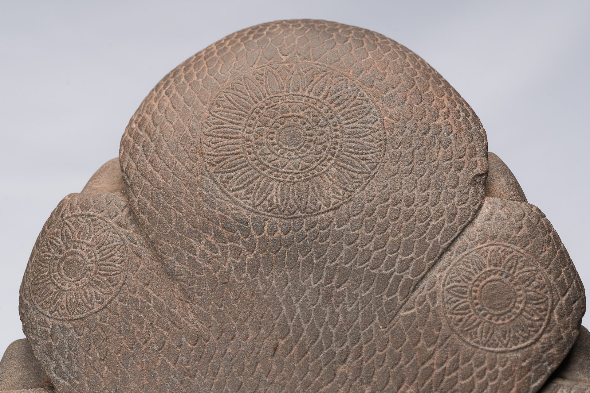 Statua Buddha - Antique Bayon Style Khmer Stone seduto Naga Meditazione Buddha - 67 cm/27 "