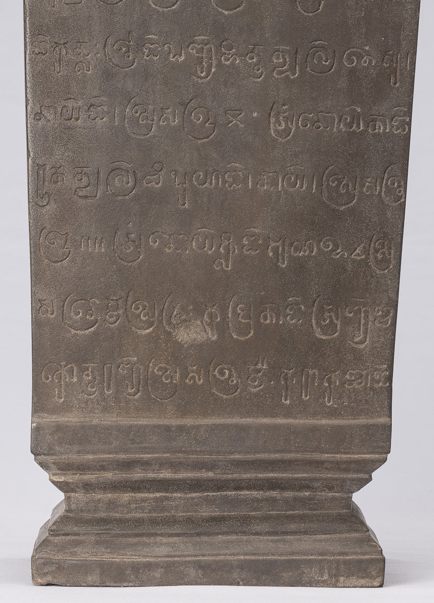 Stone Linga-Antique Khmer Style Sandstone Shiva Linga / Lingnum & Yoni-53cm/21 "