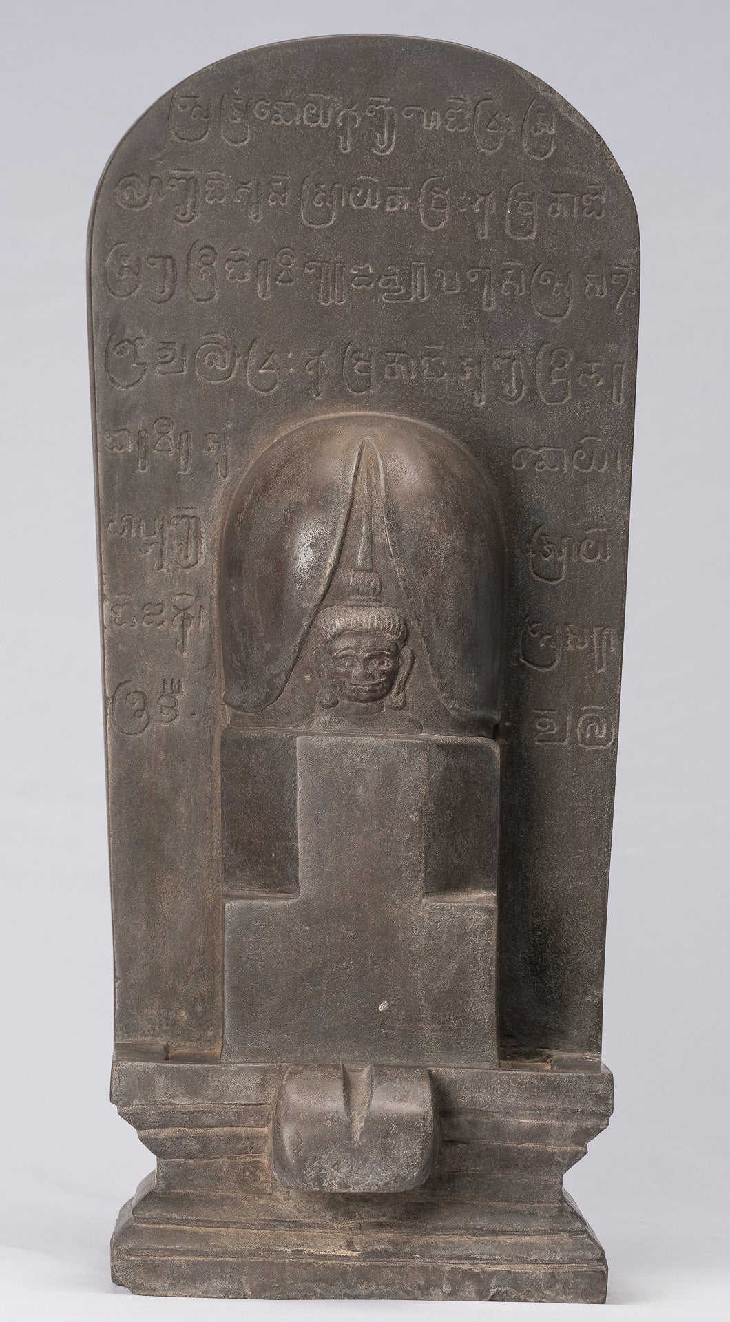 Stone Linga-Antique Khmer Style Sandstone Shiva Linga / Lingnum & Yoni-53cm/21 "