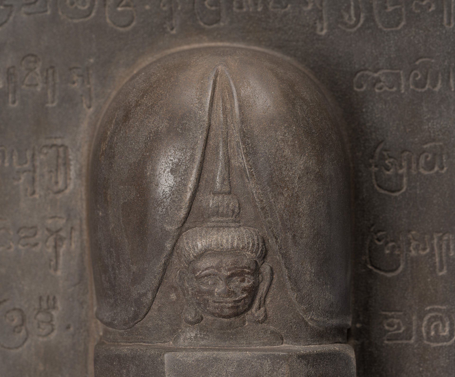 Stone Linga-Antique Khmer Style Sandstone Shiva Linga / Lingnum & Yoni-53cm/21 "