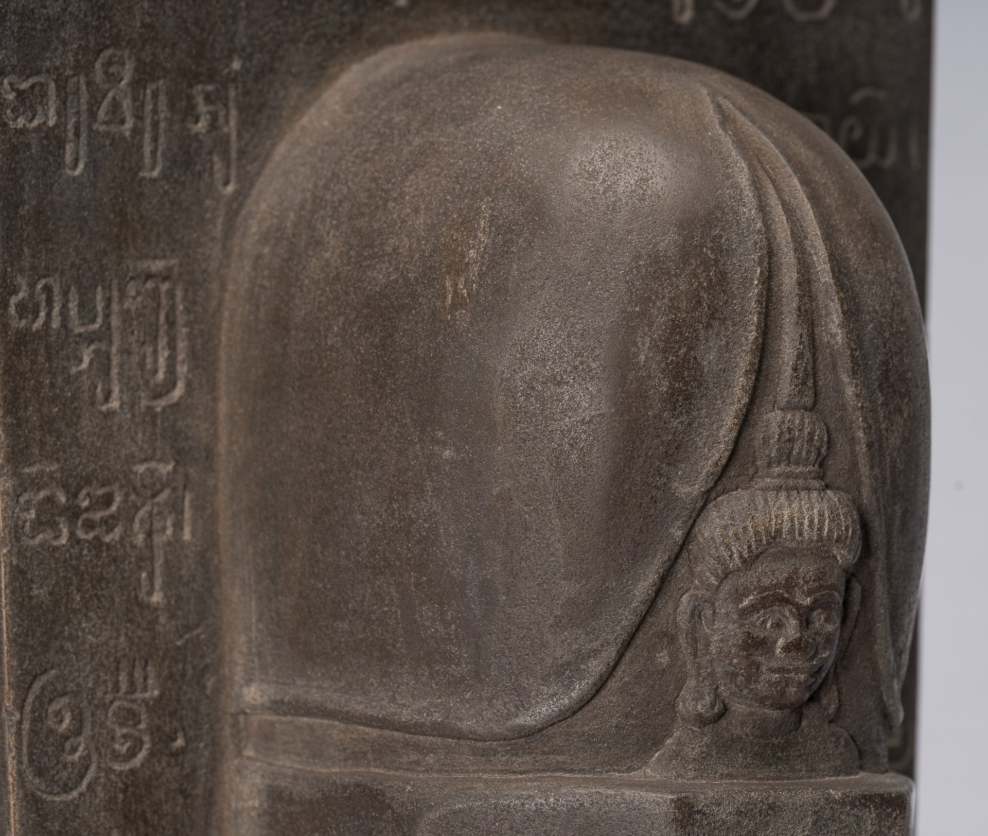 Stone Linga-Antique Khmer Style Sandstone Shiva Linga / Lingnum & Yoni-53cm/21 "